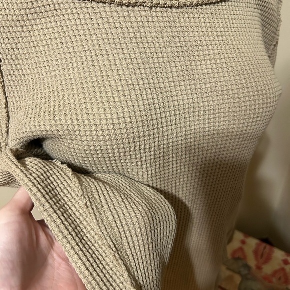 Mazik Womens Oversized Boat Neck Waffle Knit Tunic 3/4 Sleeve Size Medium - Picture 2 of 13